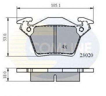 ГАЛЬМІВНІ КОЛОДКИ COMLINE cbp0888