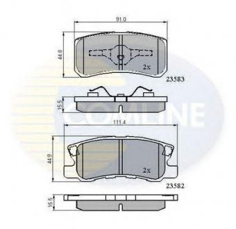 - Гальмівні колодки до дисків COMLINE cbp0905