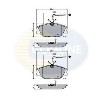 - Гальмівні колодки до дисків COMLINE cbp11001