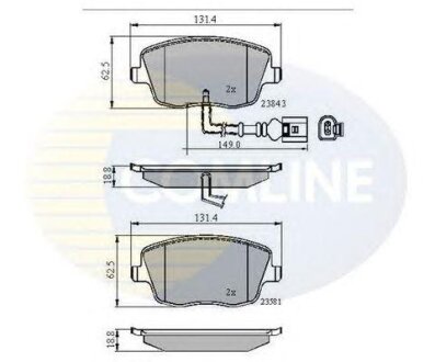 - Гальмівні колодки до дисків COMLINE cbp11147