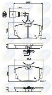 - Тормозные колодки для дисков COMLINE cbp11151