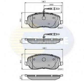 - Тормозные колодки для дисков COMLINE cbp11158