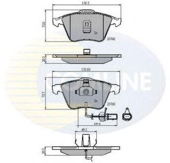 - Гальмівні колодки до дисків COMLINE cbp11200