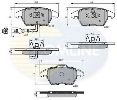 Тормозные колодки COMLINE cbp11224