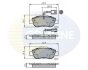 Купити - Гальмівні колодки до дисків Fiat 500, Ford KA COMLINE cbp11600 (фото1) підбір по VIN коду, ціна 961 грн.