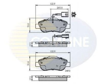 - Гальмівні колодки до дисків COMLINE cbp11600