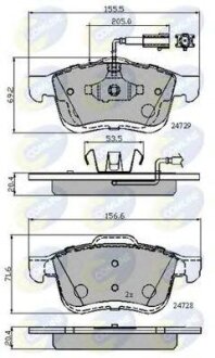 - Гальмівні колодки до дисків COMLINE cbp12032