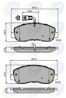 - Гальмівні колодки до дисків COMLINE cbp12106