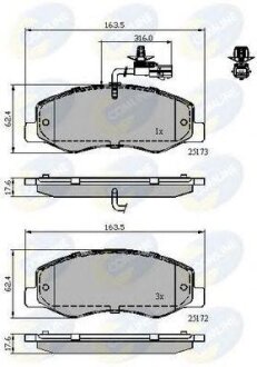 - Гальмівні колодки до дисків COMLINE cbp12108