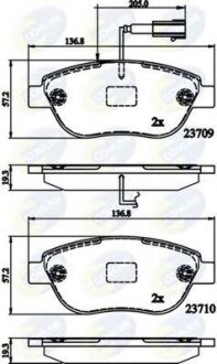 - Гальмівні колодки до дисків COMLINE cbp12140