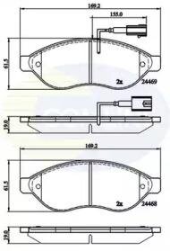 - Гальмівні колодки до дисків COMLINE cbp12227
