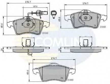 ГАЛЬМІВНІ КОЛОДКИ COMLINE cbp1852