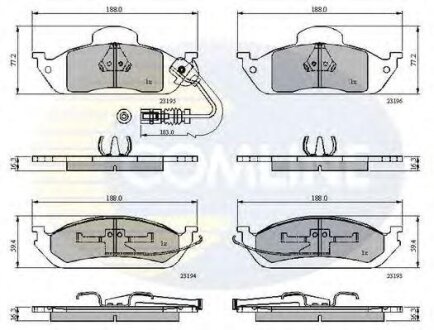 - Гальмівні колодки до дисків COMLINE cbp1911