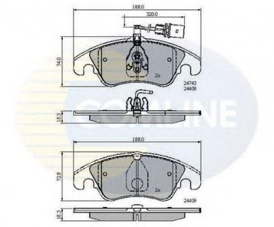 Тормозные колодки COMLINE cbp21789