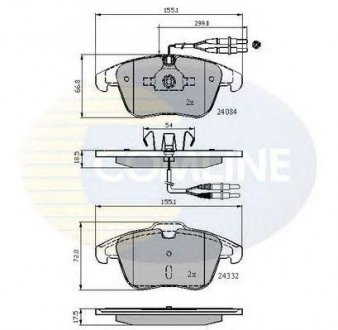 Тормозные колодки COMLINE cbp22002