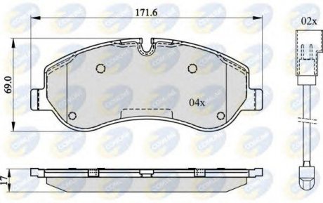 Тормозные колодки COMLINE cbp22142