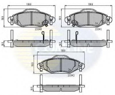 Купити ГАЛЬМІВНІ КОЛОДКИ Toyota Yaris COMLINE cbp31152 (фото1) підбір по VIN коду, ціна 659 грн.