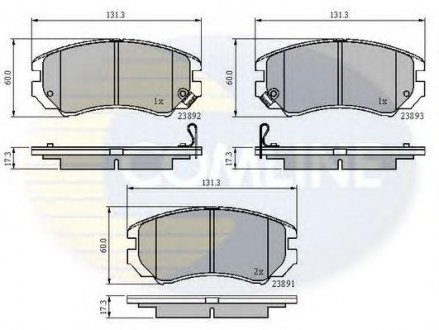 - Тормозные колодки для дисков COMLINE cbp31196