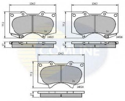 Тормозные колодки COMLINE cbp31201