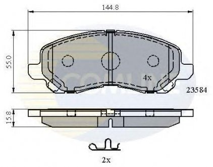 - Тормозные колодки для дисков COMLINE cbp31256