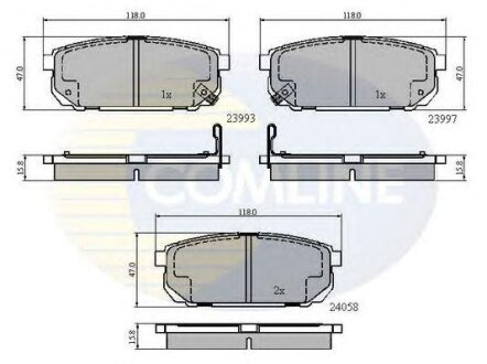 - Гальмівні колодки до дисків COMLINE cbp31288