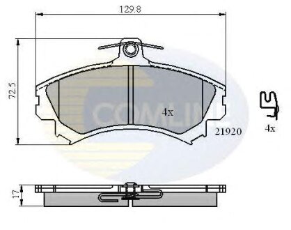 - Гальмівні колодки до дисків COMLINE cbp31304