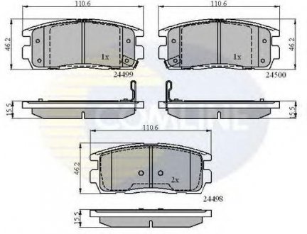 Купить Тормозные колодки Chevrolet Captiva COMLINE cbp31580 (фото1) подбор по VIN коду, цена 717 грн.