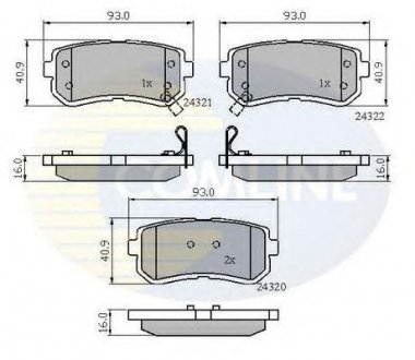 Тормозные колодки COMLINE cbp32016