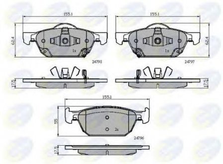 ГАЛЬМІВНІ КОЛОДКИ COMLINE cbp32018