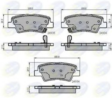 - Тормозные колодки для дисков COMLINE cbp32023