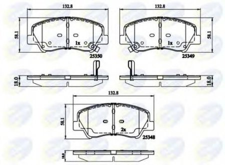 Купить Тормозные колодки KIA Rio, Hyundai Accent, I20 COMLINE cbp32040 (фото1) подбор по VIN коду, цена 798 грн.