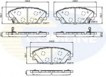 Тормозные колодки COMLINE cbp32242