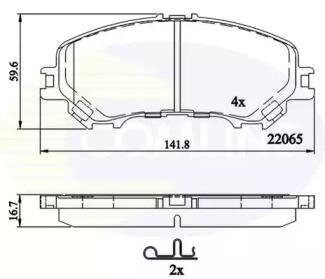 - Гальмівні колодки до дисків COMLINE cbp32304