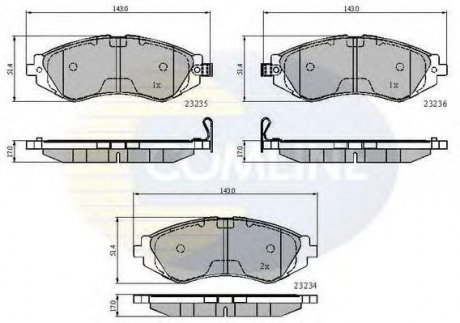 - Тормозные колодки для дисков COMLINE cbp3435