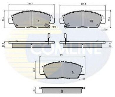 - Гальмівні колодки до дисків COMLINE cbp3446