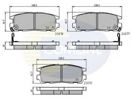 Тормозные колодки COMLINE cbp3461