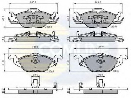 ГАЛЬМІВНІ КОЛОДКИ COMLINE cbp3584