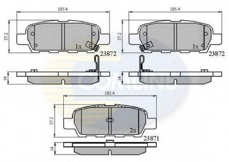 - Тормозные колодки для дисков COMLINE cbp3912