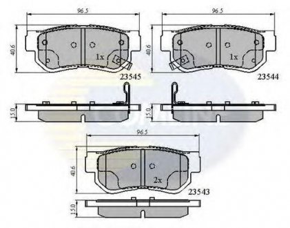 Купить Тормозные колодки COMLINE cbp3935 (фото1) подбор по VIN коду, цена 641 грн.