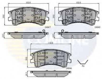 Купить Тормозные колодки Mazda 6 COMLINE cbp3950 (фото1) подбор по VIN коду, цена 801 грн.