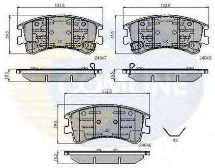 ГАЛЬМІВНІ КОЛОДКИ COMLINE cbp3950