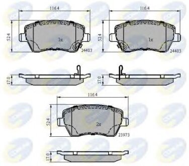 - Гальмівні колодки до дисків COMLINE cbp3984