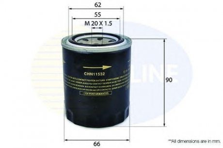 Фильтр масла (аналогWL7107/OC115) COMLINE chn11532