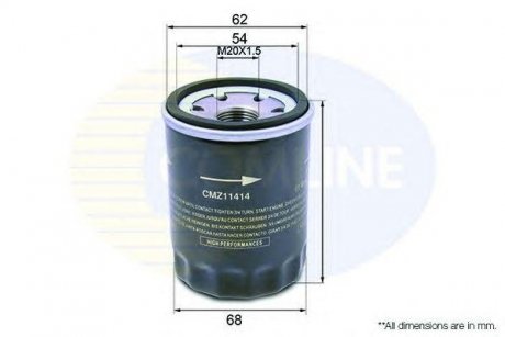 Фільтр олії (аналогWL7134/OC196) COMLINE cmz11414