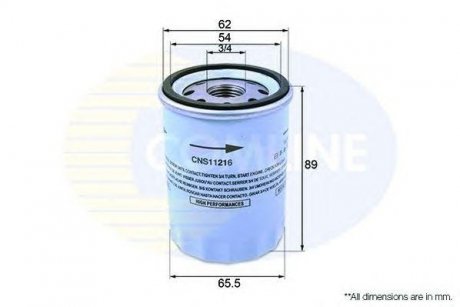 Фильтр масла (аналогWL7166/OC218) COMLINE cns11216