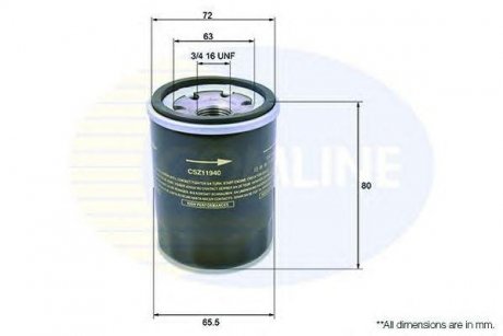 Фільтр олії (аналогWL7177/OC217) COMLINE csz11940