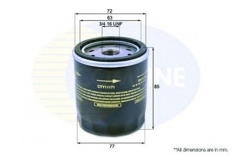 Фільтр олії (аналогWL7172/OC478) COMLINE cty11171