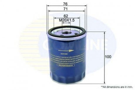 Фильтр масла (аналогWL7091/OC983) COMLINE eof008