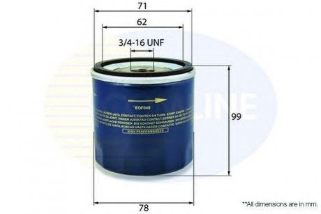 Фільтр олії (аналогWL7324/OC501) COMLINE eof049