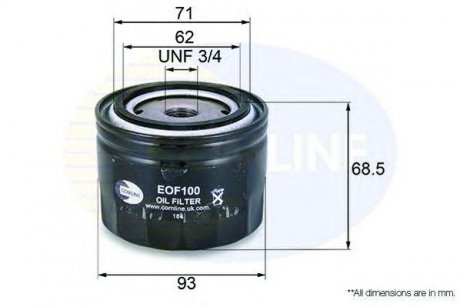 Фільтр олії (аналогWL7168/OC384) COMLINE eof100